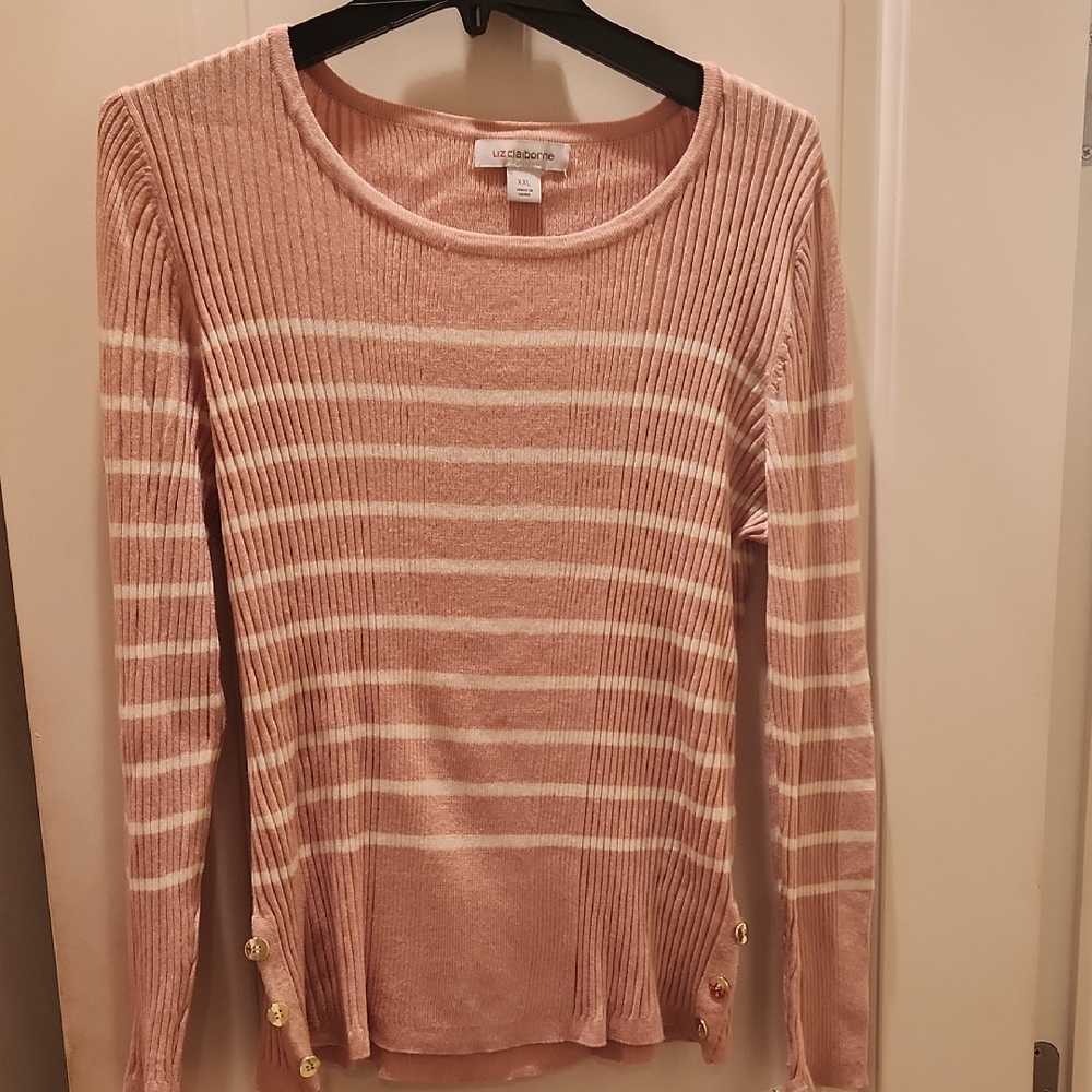 Liz Claiborne Xxl  Pink Knit Sweater Nwot